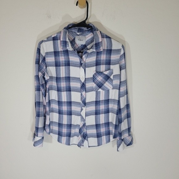 Rails blue plaid soft button up flannel small - Picture 1 of 7